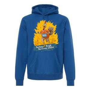 Turkey Trot Survivor 2024 Funny Thanksgiving Jog Run Race Funny Gift Premium Hoodie