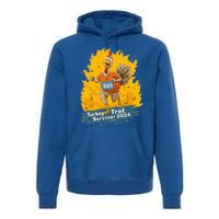 Turkey Trot Survivor 2024 Funny Thanksgiving Jog Run Race Funny Gift Premium Hoodie