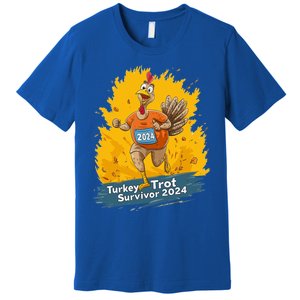 Turkey Trot Survivor 2024 Funny Thanksgiving Jog Run Race Funny Gift Premium T-Shirt