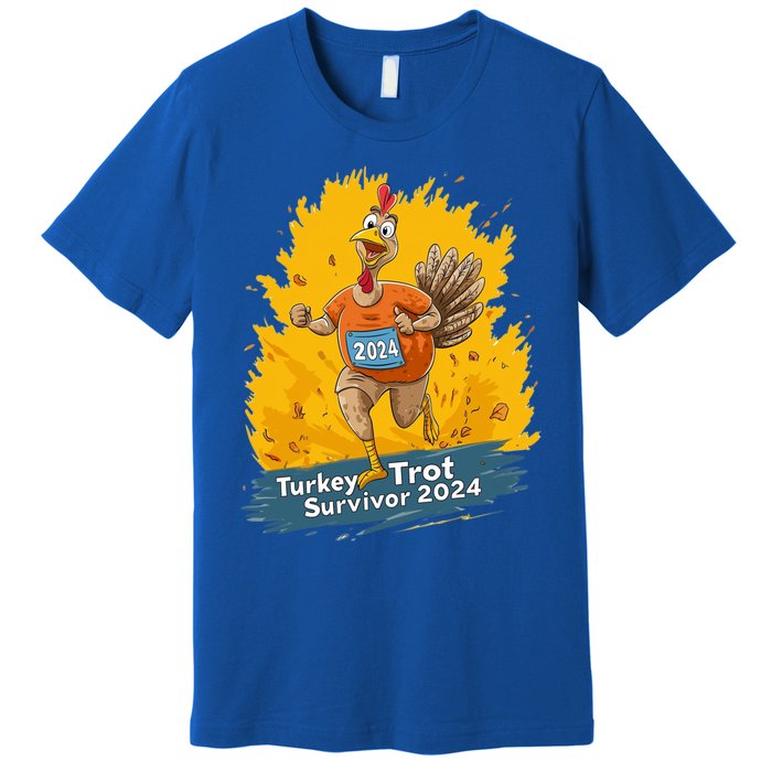 Turkey Trot Survivor 2024 Funny Thanksgiving Jog Run Race Funny Gift Premium T-Shirt