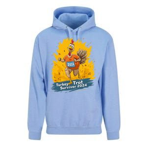 Turkey Trot Survivor 2024 Funny Thanksgiving Jog Run Race Funny Gift Unisex Surf Hoodie