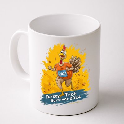 Turkey Trot Survivor 2024 Funny Thanksgiving Jog Run Race Funny Gift Coffee Mug