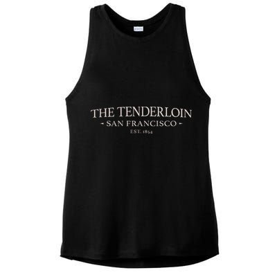 The Tenderloin San Francisco Ladies PosiCharge Tri-Blend Wicking Tank
