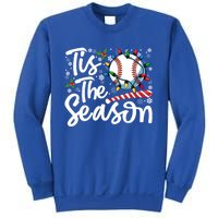 Tis The Season Baseball Christmas Snowflakes Lights Xmas Gift Sweatshirt