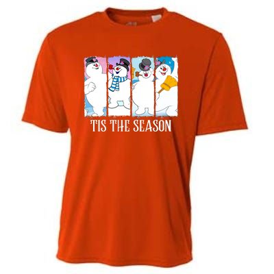 Tis The Season Frosty Snowman Frosty Christmas Cooling Performance Crew T-Shirt