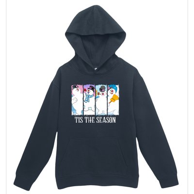 Tis The Season Frosty Snowman Frosty Christmas Urban Pullover Hoodie