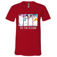 Tis The Season Frosty Snowman Frosty Christmas V-Neck T-Shirt