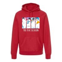 Tis The Season Frosty Snowman Frosty Christmas Premium Hoodie