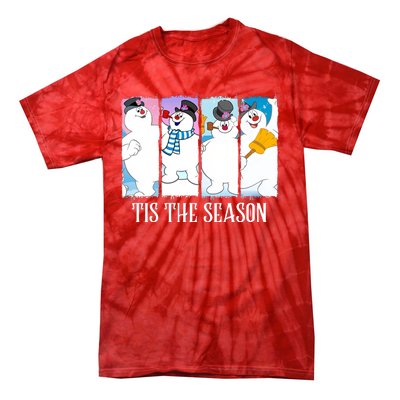 Tis The Season Frosty Snowman Frosty Christmas Tie-Dye T-Shirt