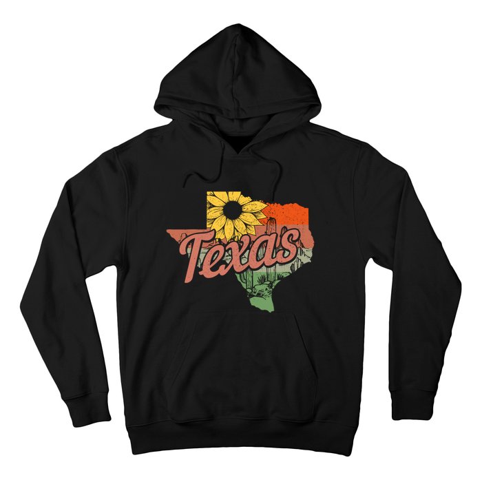 Texas Tx State Map Pride Vintage Hoodie