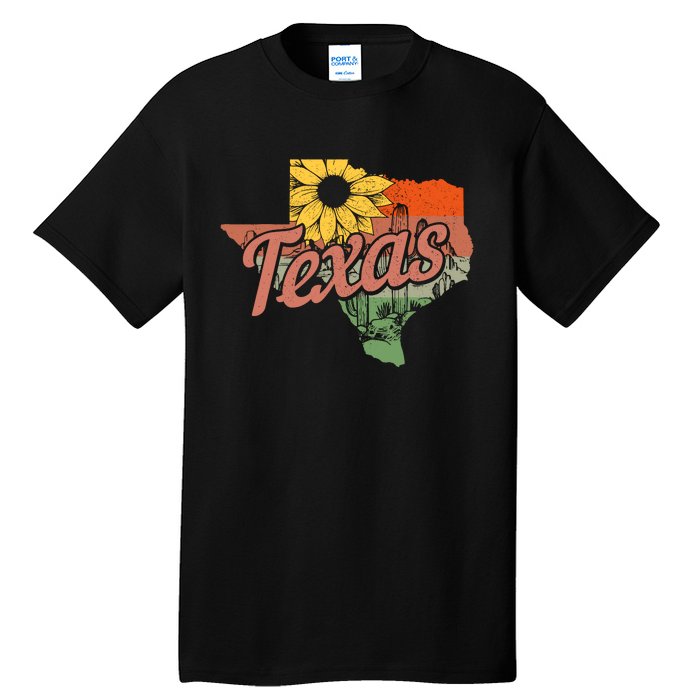 Texas Tx State Map Pride Vintage Tall T-Shirt