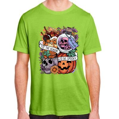 Tis The Season To Be Spooky Skull Pumpkin Halloween Costume Gift Adult ChromaSoft Performance T-Shirt