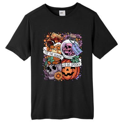 Tis The Season To Be Spooky Skull Pumpkin Halloween Costume Gift Tall Fusion ChromaSoft Performance T-Shirt