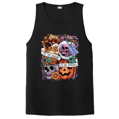 Tis The Season To Be Spooky Skull Pumpkin Halloween Costume Gift PosiCharge Competitor Tank