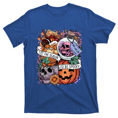 Tis The Season To Be Spooky Skull Pumpkin Halloween Costume Gift T-Shirt