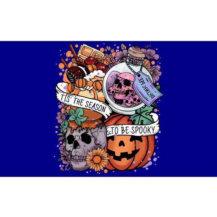 Tis The Season To Be Spooky Skull Pumpkin Halloween Costume Gift Bumper Sticker