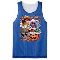 Tis The Season To Be Spooky Skull Pumpkin Halloween Costume Gift Mesh Reversible Basketball Jersey Tank