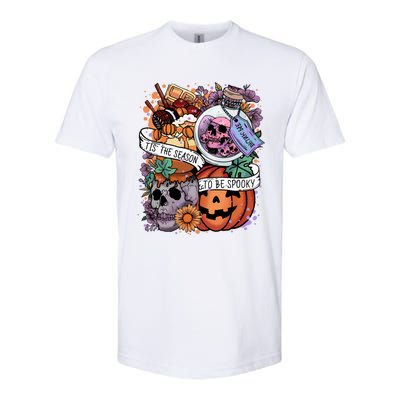 Tis The Season To Be Spooky Skull Pumpkin Halloween Costume Gift Softstyle CVC T-Shirt