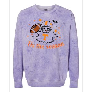 Tis The Season Halloween Football Ghost Tennessee Football Colorblast Crewneck Sweatshirt