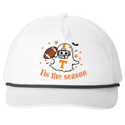 Tis The Season Halloween Football Ghost Tennessee Football Snapback Five-Panel Rope Hat