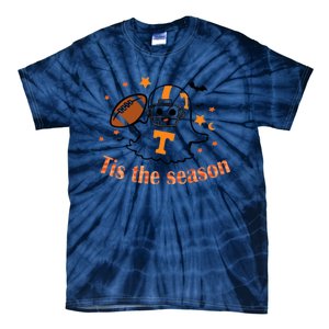 Tis The Season Halloween Football Ghost Tennessee Football Tie-Dye T-Shirt