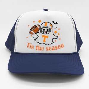 Tis The Season Halloween Football Ghost Tennessee Football Trucker Hat