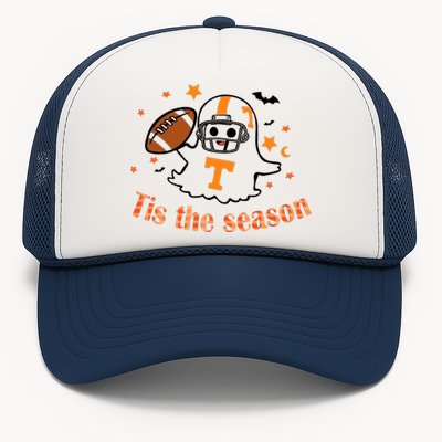 Tis The Season Halloween Football Ghost Tennessee Football Trucker Hat