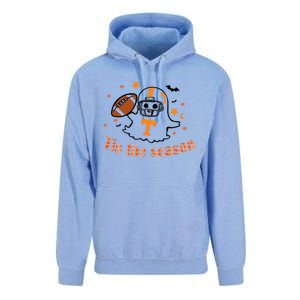 Tis The Season Halloween Football Ghost Tennessee Football Unisex Surf Hoodie