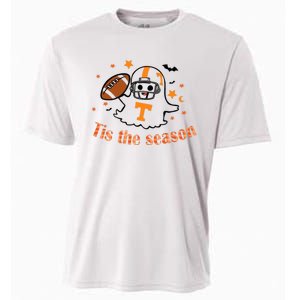 Tis The Season Halloween Football Ghost Tennessee Football Cooling Performance Crew T-Shirt