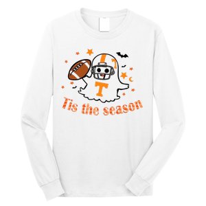 Tis The Season Halloween Football Ghost Tennessee Football Long Sleeve Shirt