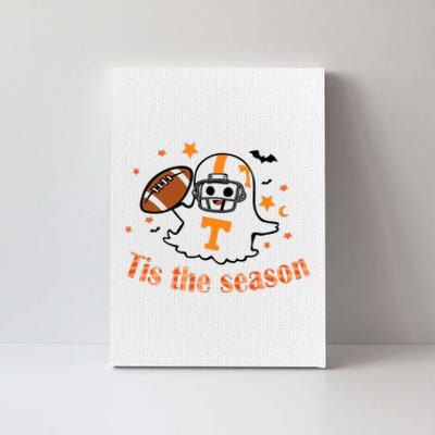 Tis The Season Halloween Football Ghost Tennessee Football Canvas