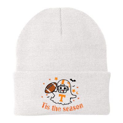 Tis The Season Halloween Football Ghost Tennessee Football Knit Cap Winter Beanie