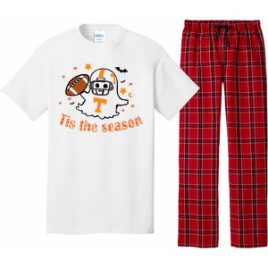 Tis The Season Halloween Football Ghost Tennessee Football Pajama Set