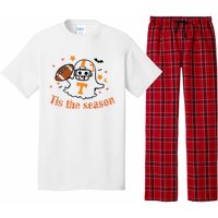 Tis The Season Halloween Football Ghost Tennessee Football Pajama Set