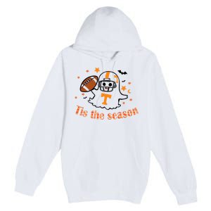 Tis The Season Halloween Football Ghost Tennessee Football Premium Pullover Hoodie