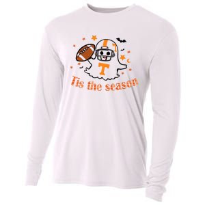 Tis The Season Halloween Football Ghost Tennessee Football Cooling Performance Long Sleeve Crew