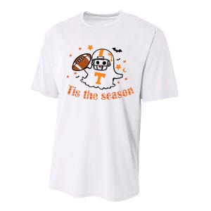 Tis The Season Halloween Football Ghost Tennessee Football Performance Sprint T-Shirt