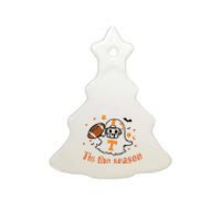 Tis The Season Halloween Football Ghost Tennessee Football Ceramic Tree Ornament