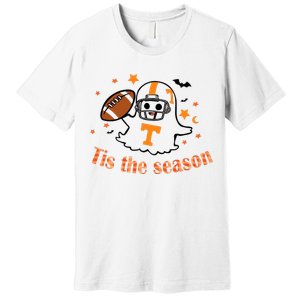 Tis The Season Halloween Football Ghost Tennessee Football Premium T-Shirt