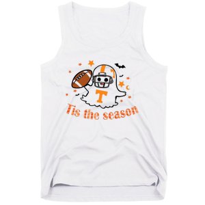 Tis The Season Halloween Football Ghost Tennessee Football Tank Top