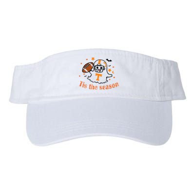 Tis The Season Halloween Football Ghost Tennessee Football Valucap Bio-Washed Visor