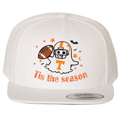 Tis The Season Halloween Football Ghost Tennessee Football Wool Snapback Cap