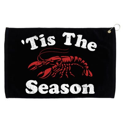 Tis The Season Funny Crawfish Boil Mardi Gras Cajun Party Gift Grommeted Golf Towel