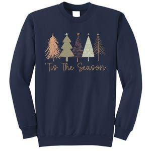 Tis The Season Funny Christmas Tree Boho Christmas Trees Whimsical Christmas Sweatshirt