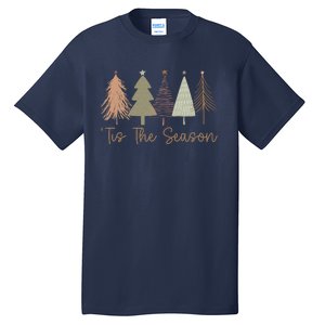 Tis The Season Funny Christmas Tree Boho Christmas Trees Whimsical Christmas Tall T-Shirt