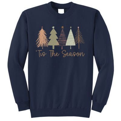 Tis The Season Funny Christmas Tree Boho Christmas Trees Whimsical Christmas Tall Sweatshirt