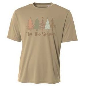 Tis The Season Funny Christmas Tree Boho Christmas Trees Whimsical Christmas Cooling Performance Crew T-Shirt