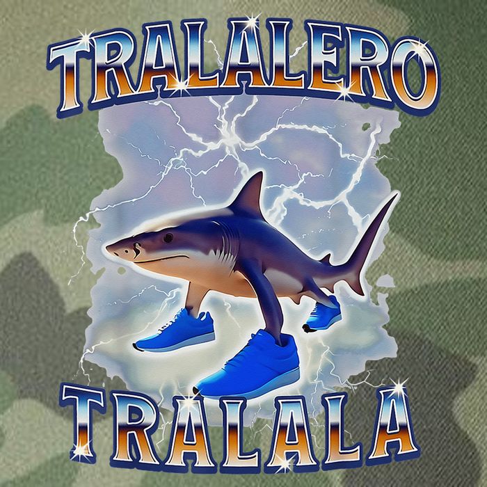 Tralalero Tralala Shark Meme Bootle Legacy Tie Dye Trucker Hat
