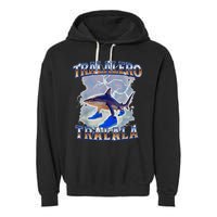 Tralalero Tralala Shark Meme Bootle Garment-Dyed Fleece Hoodie