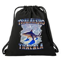 Tralalero Tralala Shark Meme Bootle Drawstring Bag